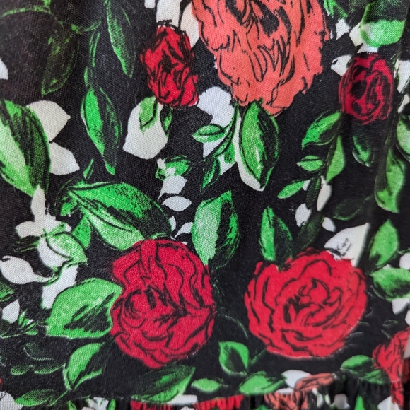 Rose Print Jersey Maxi Dress - Picture 3 of 4